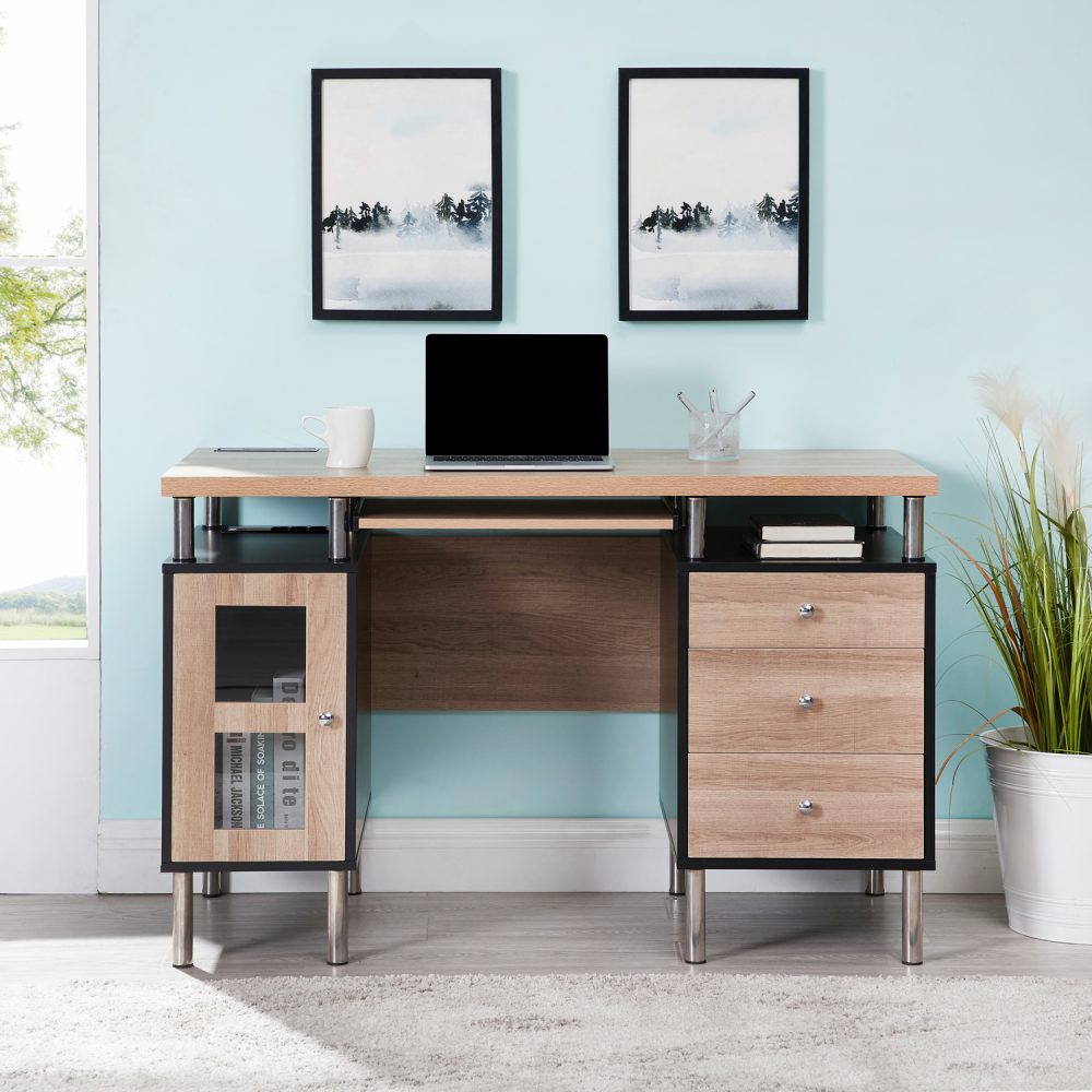 Elsy Contemporary Two-Tone Desk by Naomi Home - 14