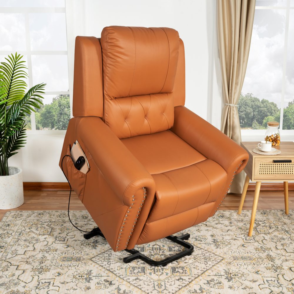 Naomi Home Tatiana Luxury Studded Electric Lift Recliner Chair - 20
