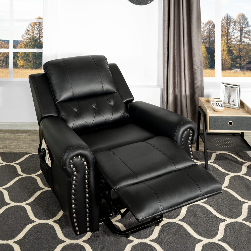Naomi Home Tatiana Luxury Studded Electric Lift Recliner Chair - 5