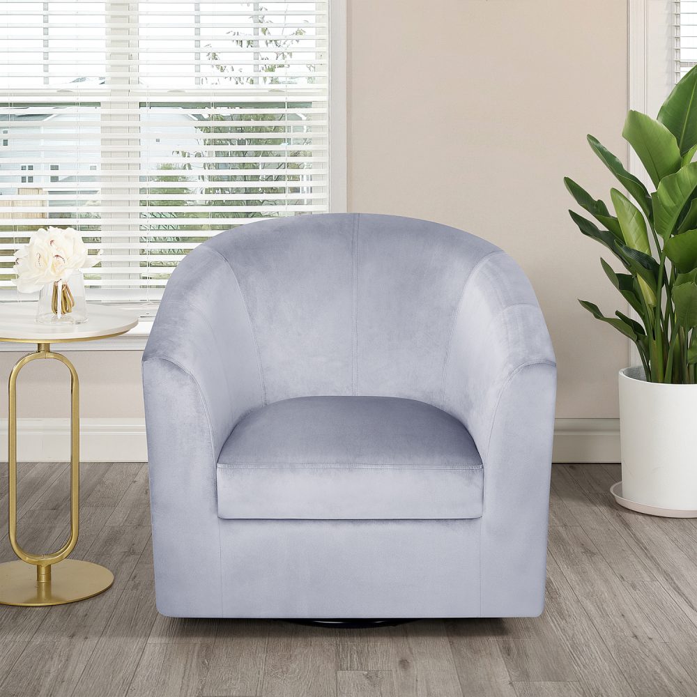 Naomi Home Ariana Swivel Barrel Accent Chair - 33