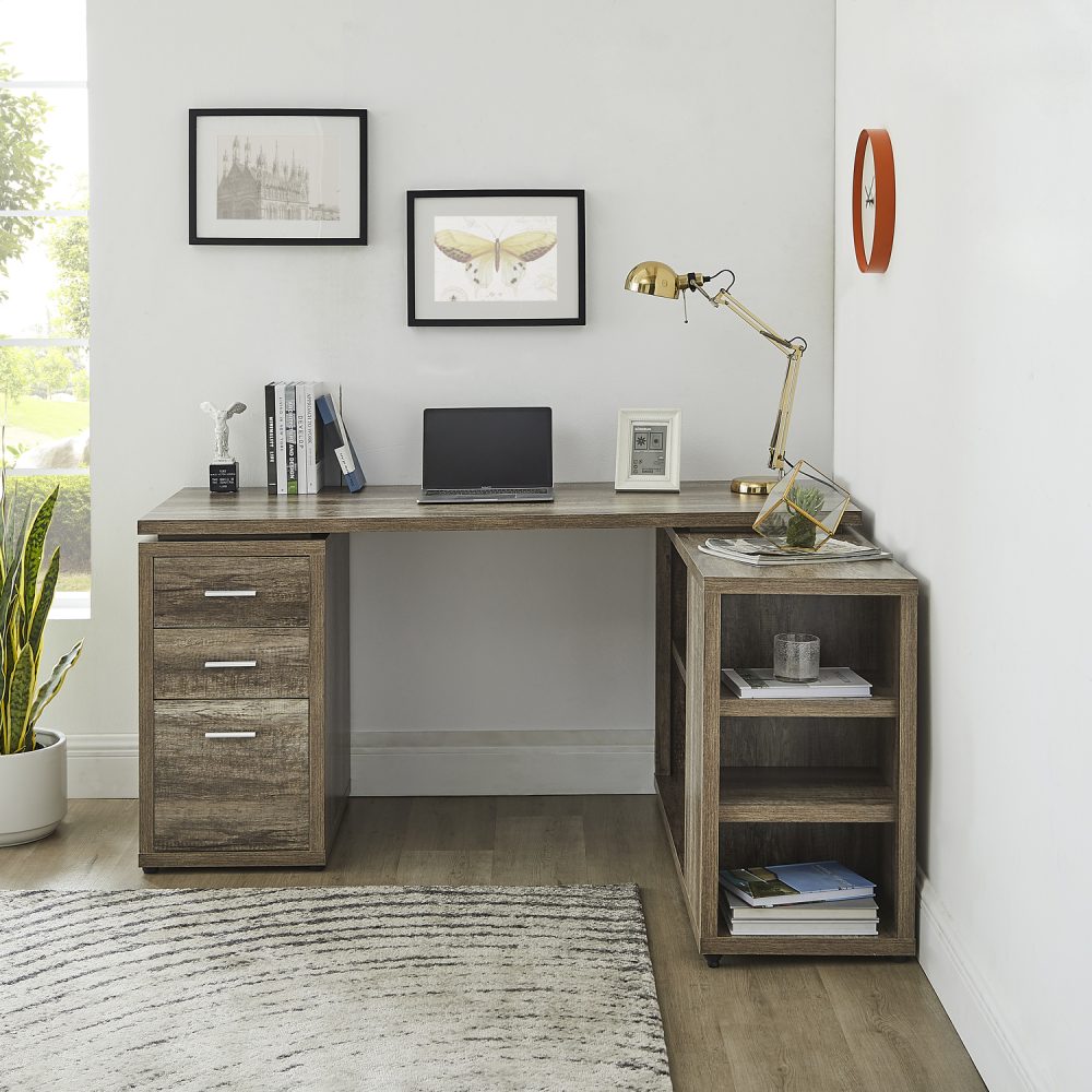 Ariel Executive L-Shaped Desk by Naomi Home - 8