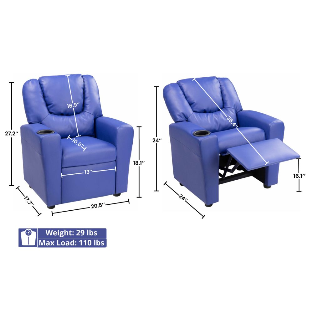 Naomi Home Suri Push Back Kids Recliner - 2