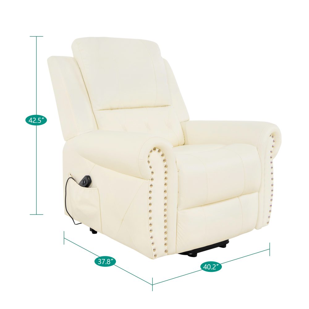 Naomi Home Tatiana Luxury Studded Electric Lift Recliner Chair - 8