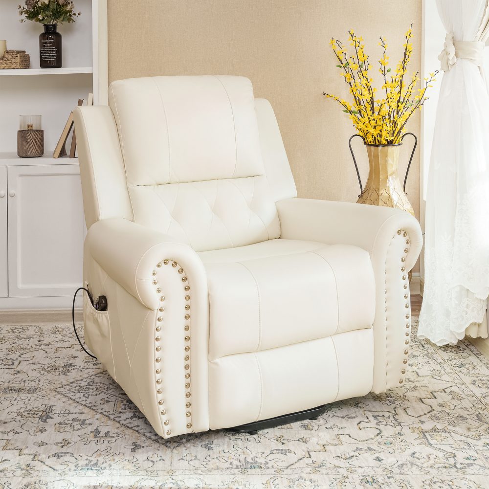 Naomi Home Tatiana Luxury Studded Electric Lift Recliner Chair - 10