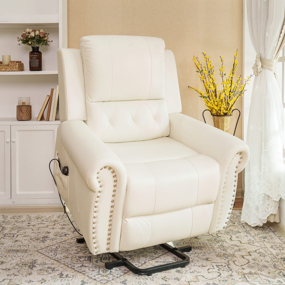 Naomi Home Tatiana Luxury Studded Electric Lift Recliner Chair - 11