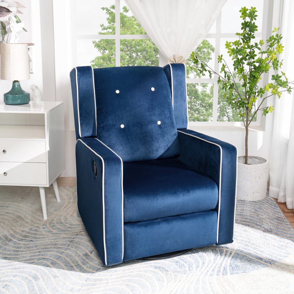Blue swivel rocker top