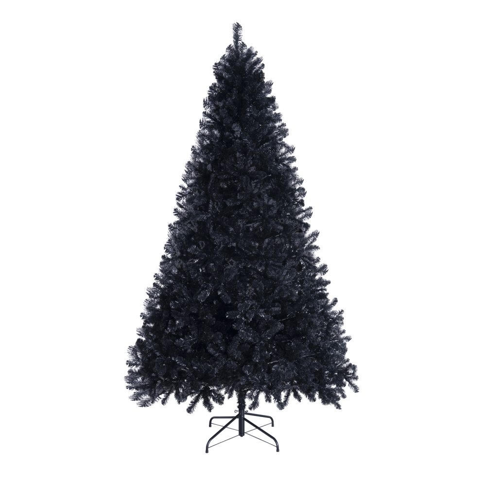 Dakota Black Christmas Tree Prelit, Realistic Dusky Artificial Christmas Tree with Lights by Naomi Home - 16