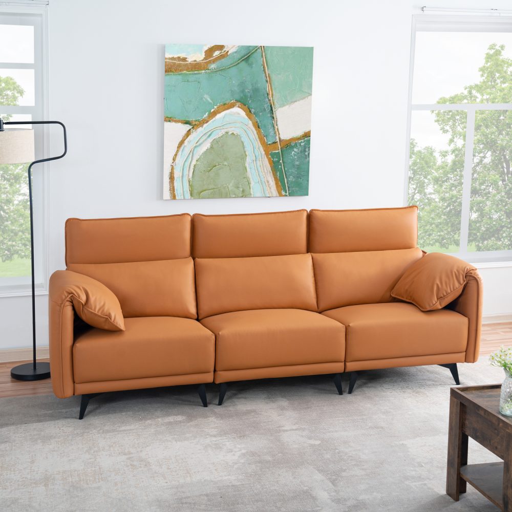 Dora Sectional Sofa Pet Friendly Easy to Clean Oversized L Shaped Sofa with Ottoman High Back - 3