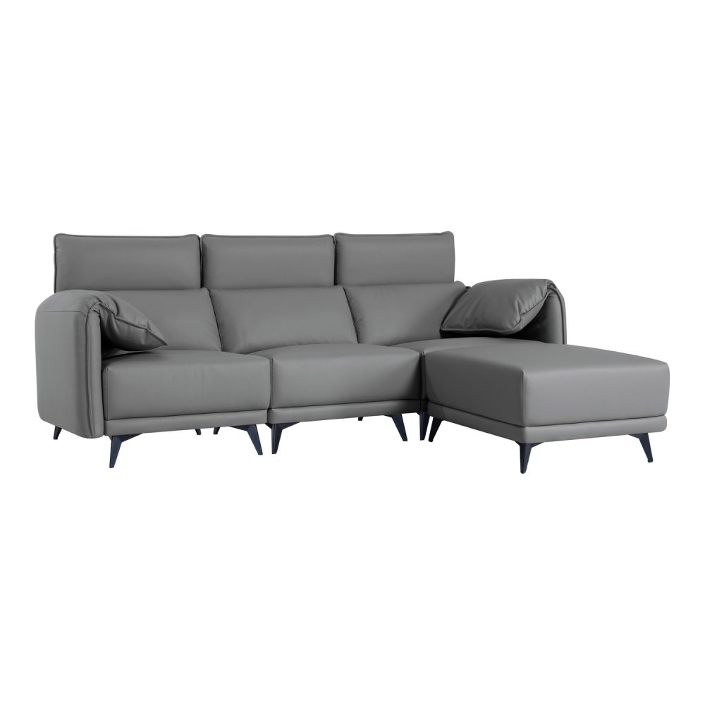 Dora Sectional Sofa Pet Friendly Easy to Clean Oversized L Shaped Sofa with Ottoman High Back - 5