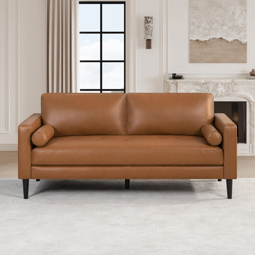 Naomi Home Velonie Air Leather Couch Upholstered Single Sofa Chair for Living Room - 19