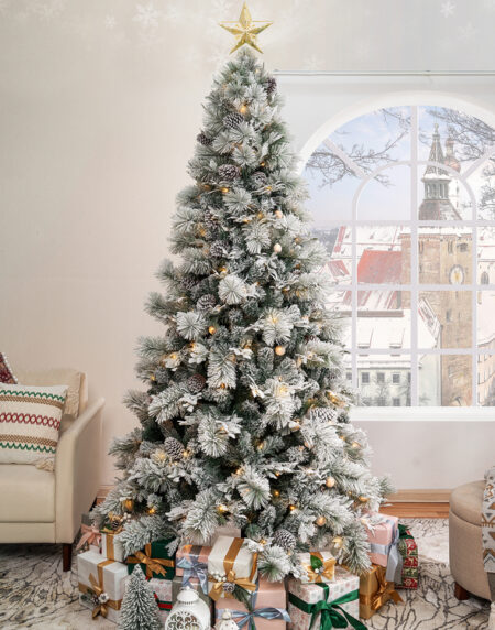 Darla Pre Lit Snowy Christmas Tree - 13