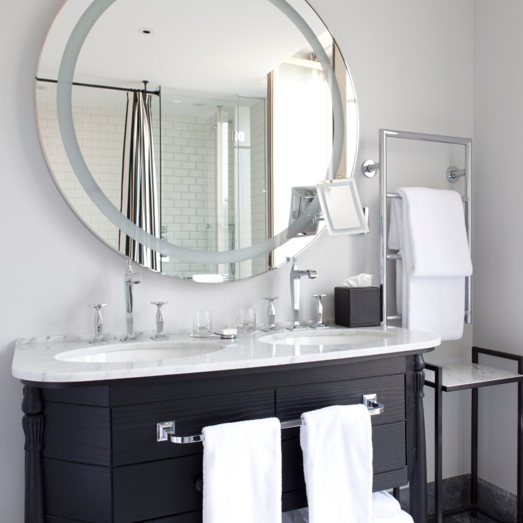 bathroom vanity setup