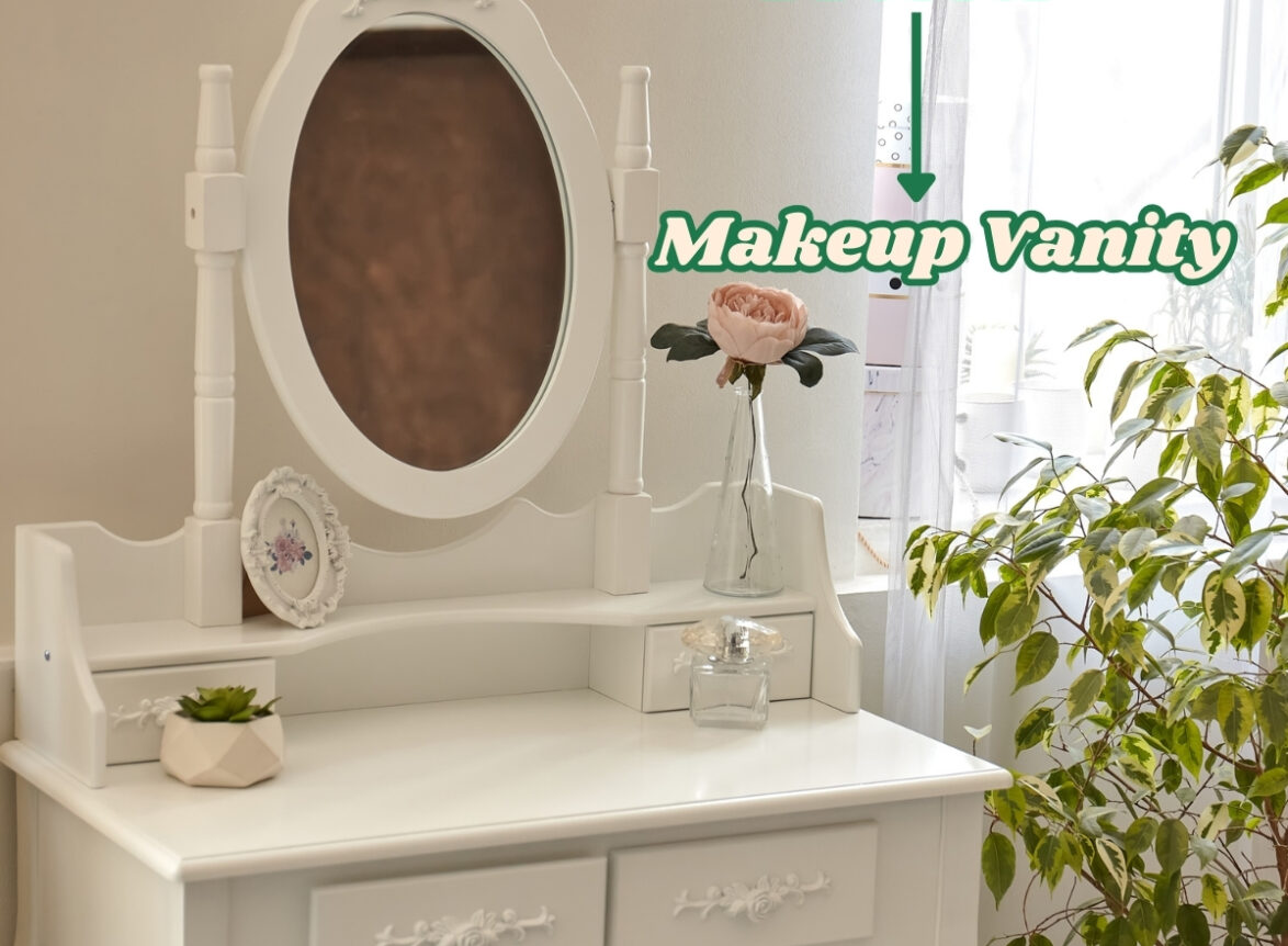 dresser to makeup vanity conversion